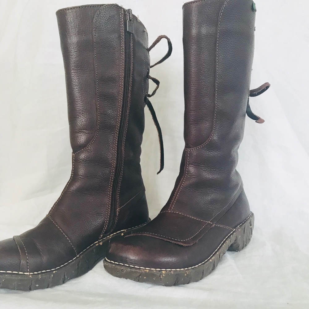 COPY - Genuine leather zip up boots w/ adjustable…